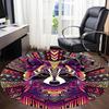 1pc Raccoon Mandala Office Round Area Rug, Indoor Mat Suitable ForOffice, Under Office Chairs Bedroom Living Room Home Decor, Room Deco, n35