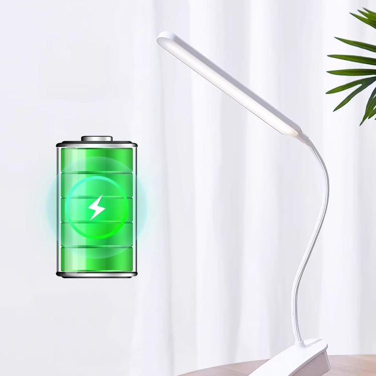 Wiederaufladbare Augenschutz-Klemm-Schreibtischlampe für Studenten und Studentenwohnheime