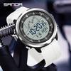 SANDA Digital Watch Men's Military Army Sports Watch Top Brand Luxury LED Stopwatch Waterproof Men's Electronic Clock Gift 9092