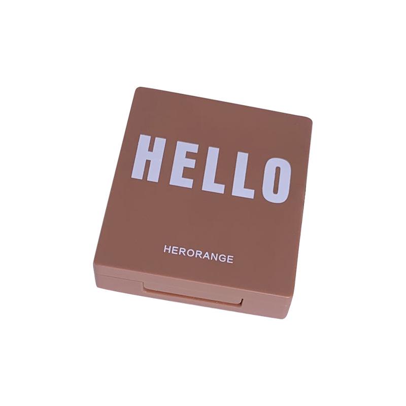 HERORANGE Three-Color Contour & Highlight Palette – Matte Nose Shadow Powder in Warm Gray Brown for Women, Autumn and Winter.