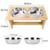 Yoshiki Kobo Make Your Dog and Eating Habits Comfortable Bamboo Pet Dish Table Dog Feeding Table Dog Cat Food Bowl Rice Plate Water Bowl Food Bowl