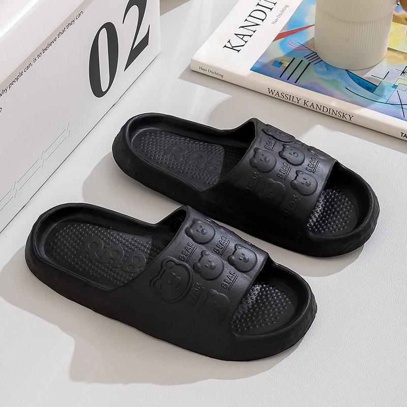 Qidashun Lightweight Foam Bear Home Slippers - Unisex Sandals for Summer