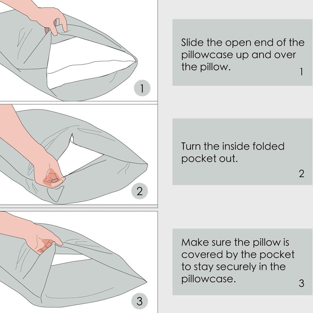 Household Washed Silk Satin Pillowcase 20*40inch Soft And Comfortable Pillowcase