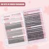 Diy Single Tuft False Eyelashes Fluffy Thick Eyelashes 30 + 40D Mixed Dress Eyelash Book Set