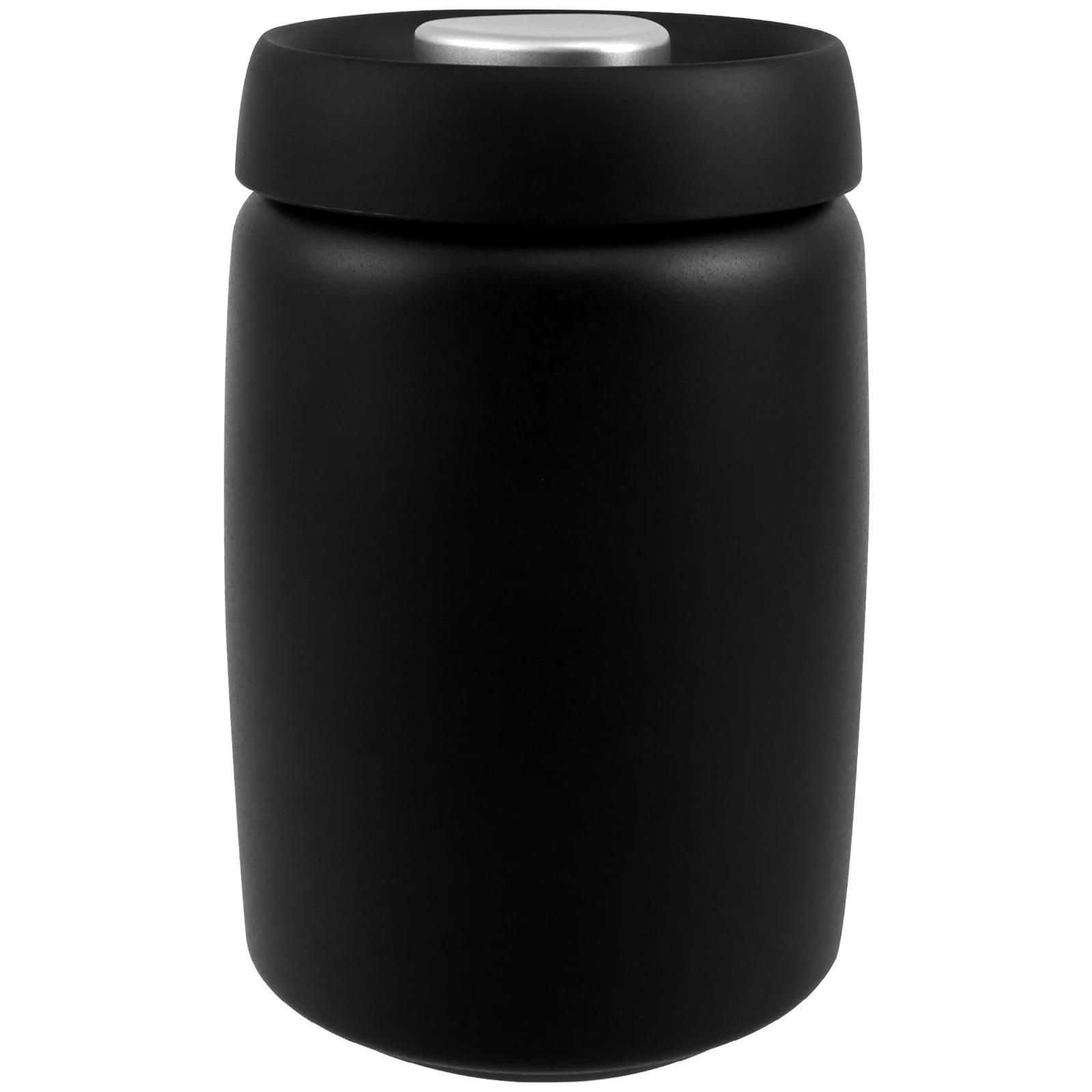 

1200ml Coffee Beans Vacuum Canister Airtight Coffee Canister Stainless Steel Coffee Bean Container Multi Use Food Storage Jars чёрный