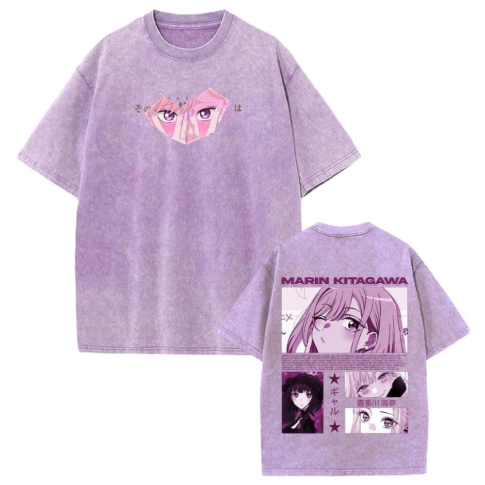 2026 Anime My Dress-Up Darling T-Shirt Marin Süß Bedrucktes Gewaschenes T-Shirt Herren Damen Kleidung Sommer Kurzarm Baumwolle T-Shirts Oberteile