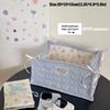 Cute Rectangle Storage Basket Quilted Cotton Desktop Storage Box Stripe Bow Large Capacity Sundries Toy Organizer Home Supplies