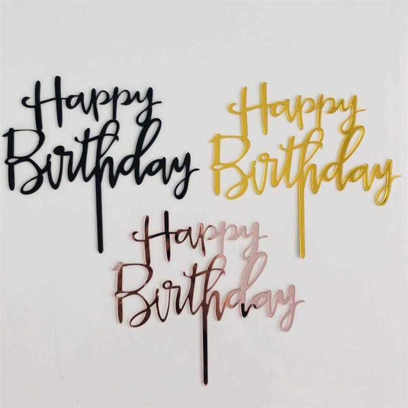 Neuer Happy Birthday Kuchentopper Roségold Herz Geburtstag Acryl Kuchentopper Für Kinder Geburtstagsparty Kuchen Dekorationen Babyparty