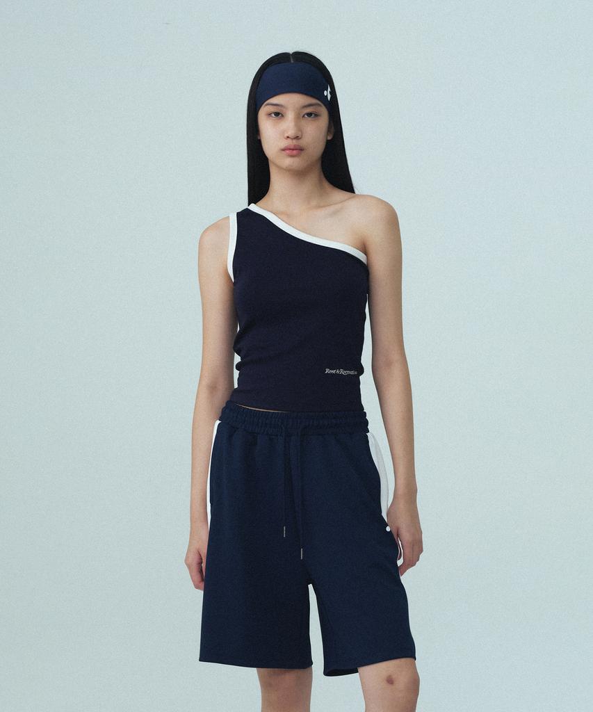 REST&RECREATION One Shoulder Sleeveless - Navy
