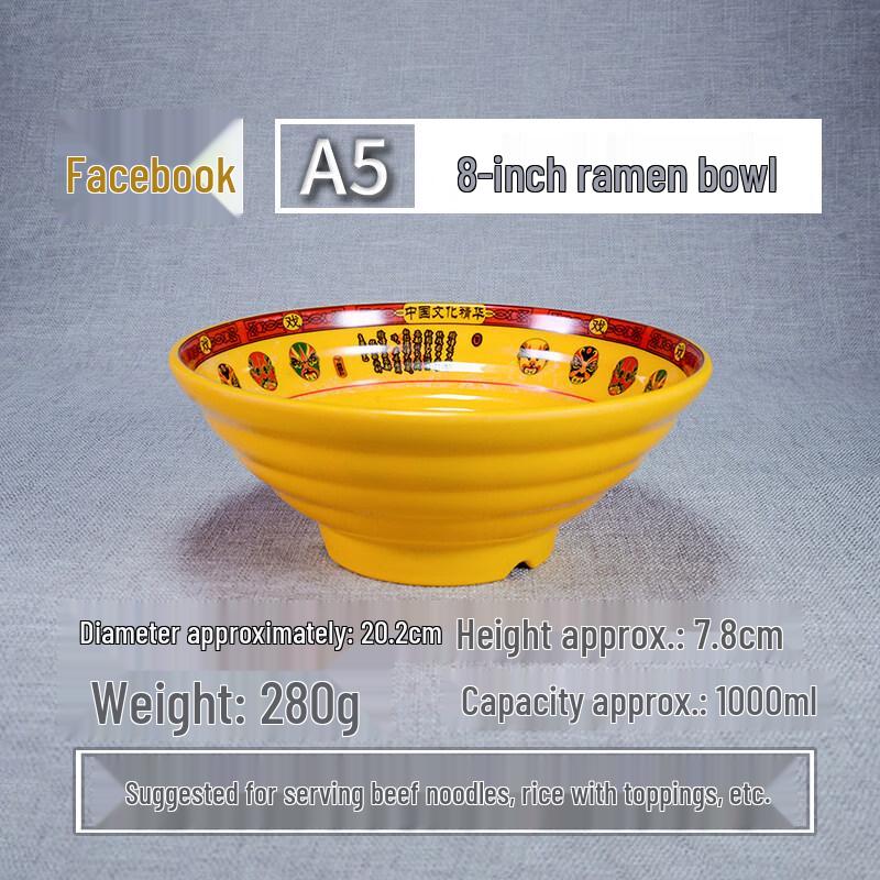 

Elegant Melamine Noodle & Soup Bowl