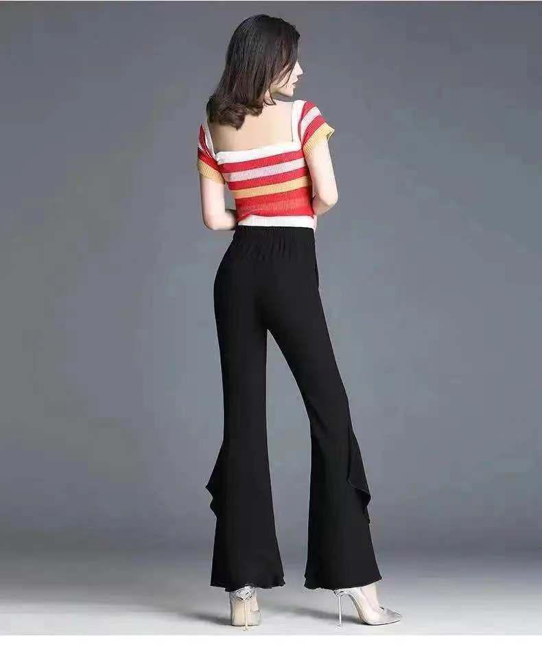 Sommer 2023 Damen High-Waist Chiffon Schlaghose – Schlankmachend, Stilvoll, Vielseitig, Weiter Beinschnitt