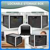 3.6 Gallon Capacity Lockable Storage Bin with Combination Lock Household Lockable Storage Box Portable Locking Box