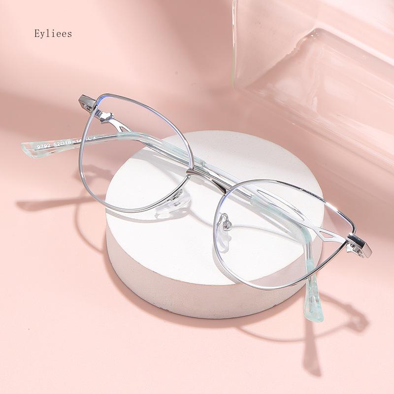 

Fashion Cateye Anti Blue Light Reading Glasses Women Cat Eye Metal Eyeglasses Frame Computer Glasses Female Trend Eyewear +3.5