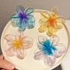 Fashion Sparkling Flower Claw Clip for Women Transparent Sweet Ponytail Shark Clip Versatile Girl Hair Accessories