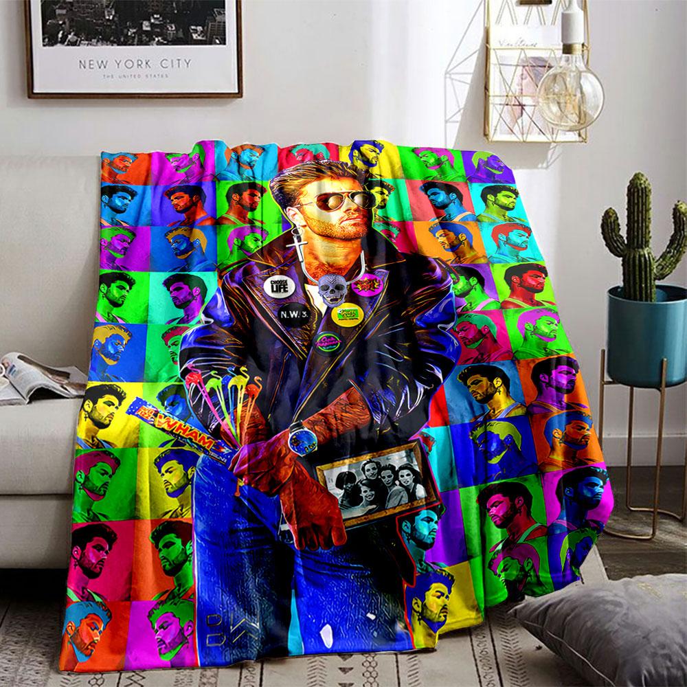 Pop Art Leather Jacket Print for All Seasons Blanket Lunch Break Throw Gift