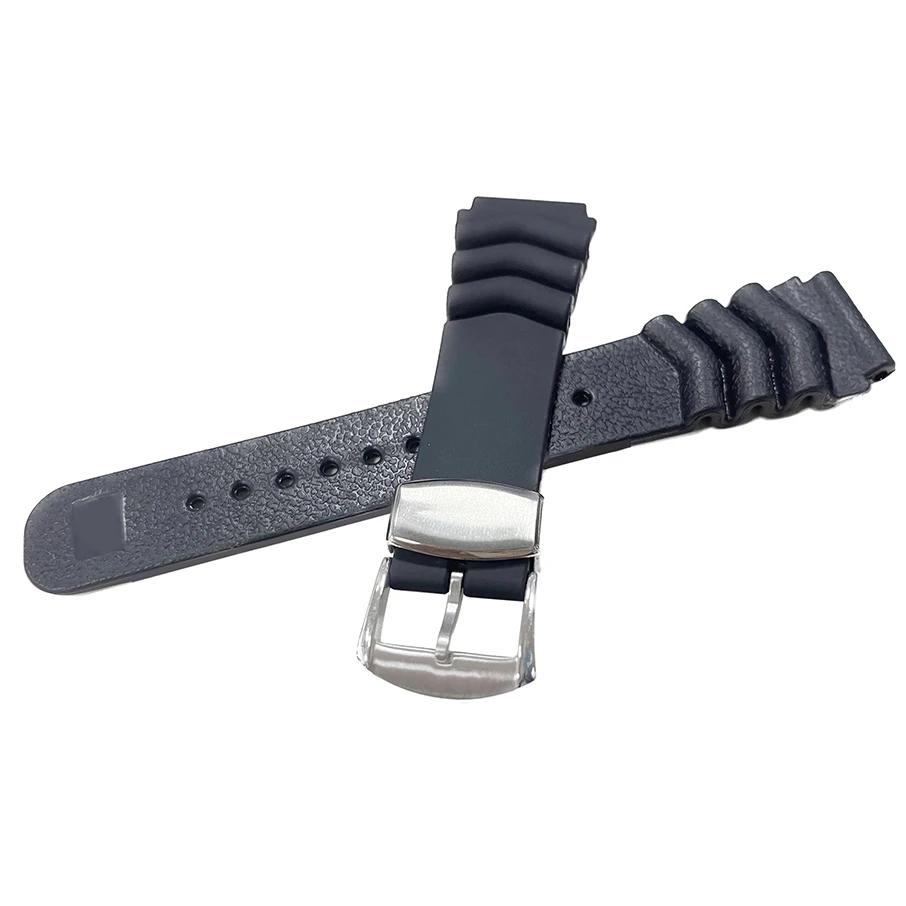 Harzarmband+Metall-Haltebügel-Ring Stahlverschluss für Prospex SPR009 SKX007 SKX009 Wasserdichtes Taucher-Sport-Uhrarmband 20mm 22mm