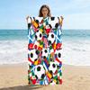 Football National Flag Elements Beach Towel Quick-drying Suitable for Swimming Beach Pool Gym Summer Gift for Friends Families
