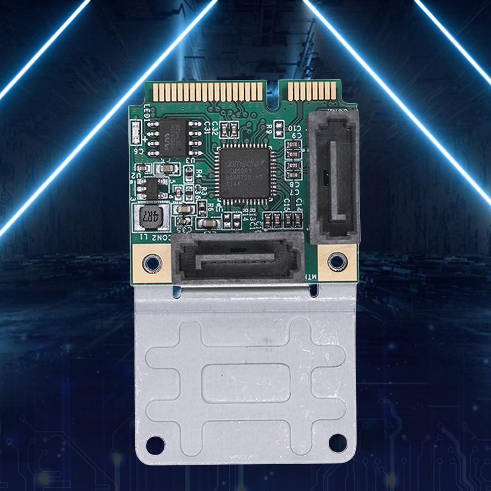 Mini PCI-E To SATA3.0 Adapter M.2 PCI-E 2.0 Riser Card 5/2.5 Gbps Expansion Card 2/4 SATA 3.0 SSD Adapter Card