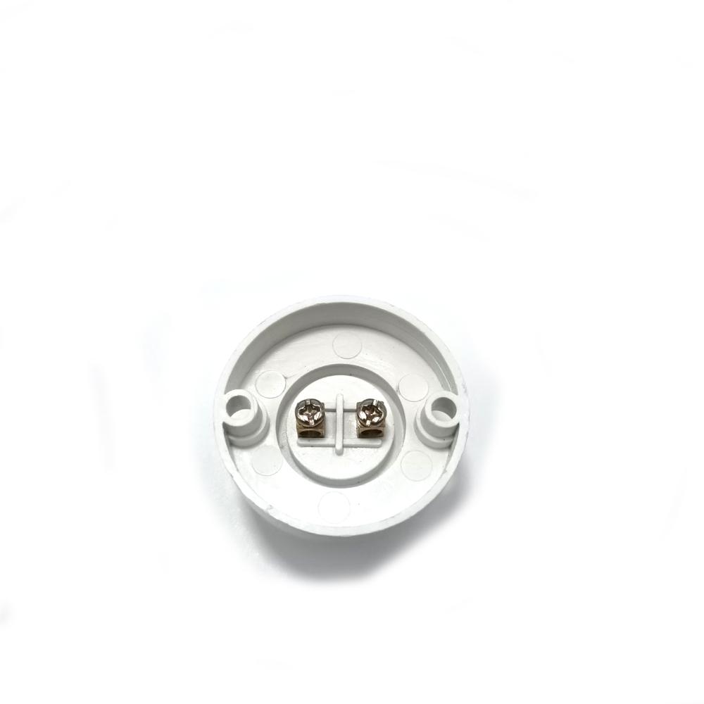 E14 Screw Round Conversion Flat LED Lamp Holder 6A DIY Desktop Small Screw Led Lighting Head Base Socket Black White