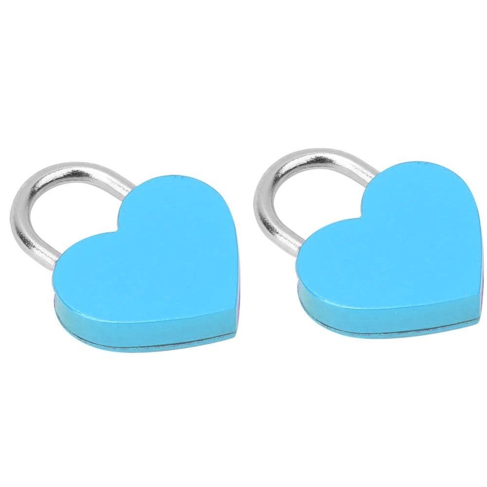 2pcs With Keys Heart Shaped Padlock 2 Sets Love Lock Padlock Metal Padlock  For Romantic Occasions