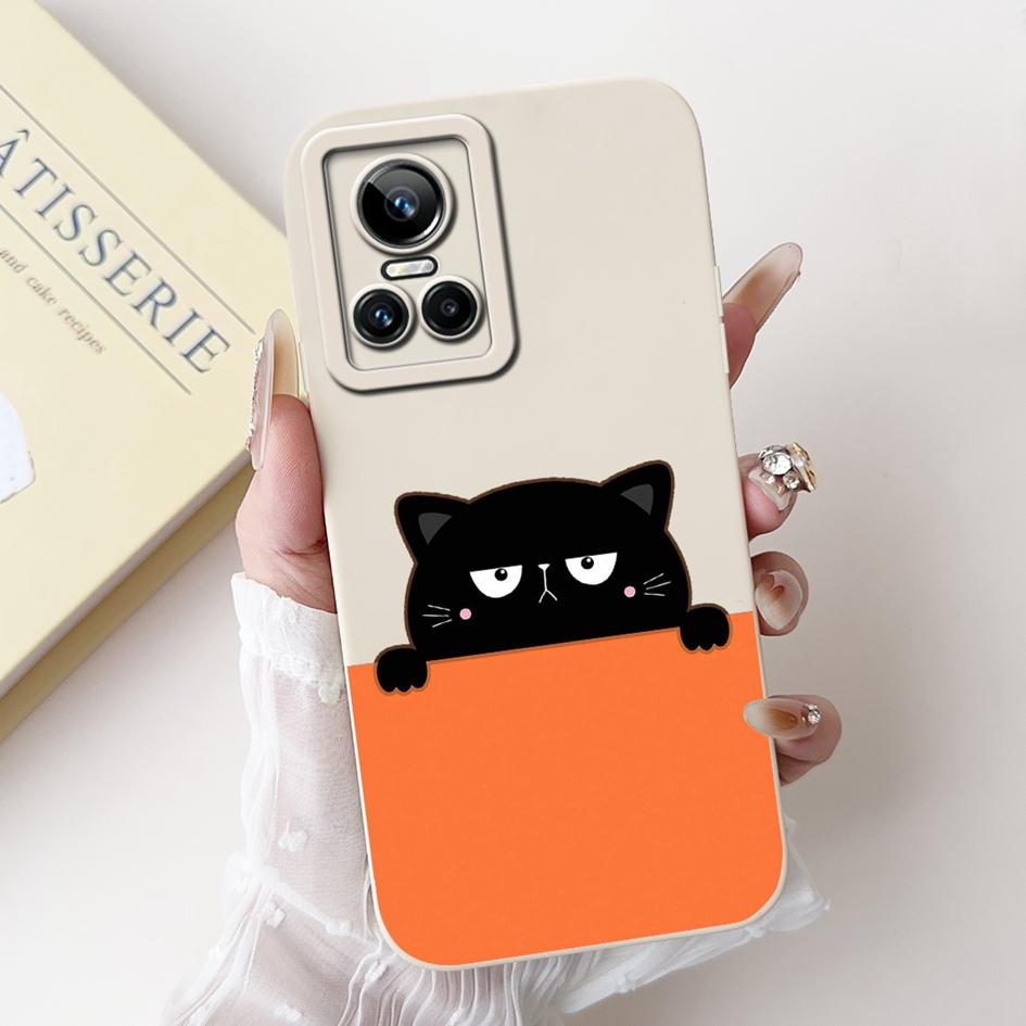 For Realme GT Neo 3 Case RMX3561 RMX3560 Shockproof Cover Fashion Tulip Soft Silicone Matte Phone Cases For Realme GT Neo3 Coque