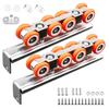 2 PCS Easy To Use Sliding Door Track Sturdy Sliding Door Carriage Sliding Door Kit  Through Door