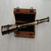 1920 DOLLOND London Brass Maritime Telescope, Nautical Spyglass Mounted Solid Brass 38.1 Cm Pirate Telescope with Wooden Box