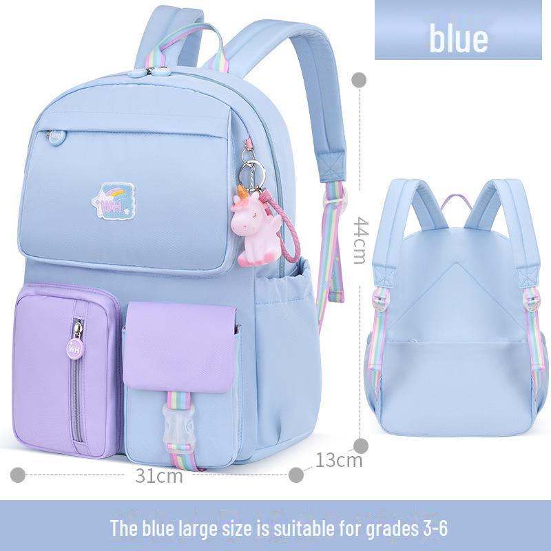 Sac à dos léger avec support dorsal pour filles en 1ère, 3ème et 6ème année