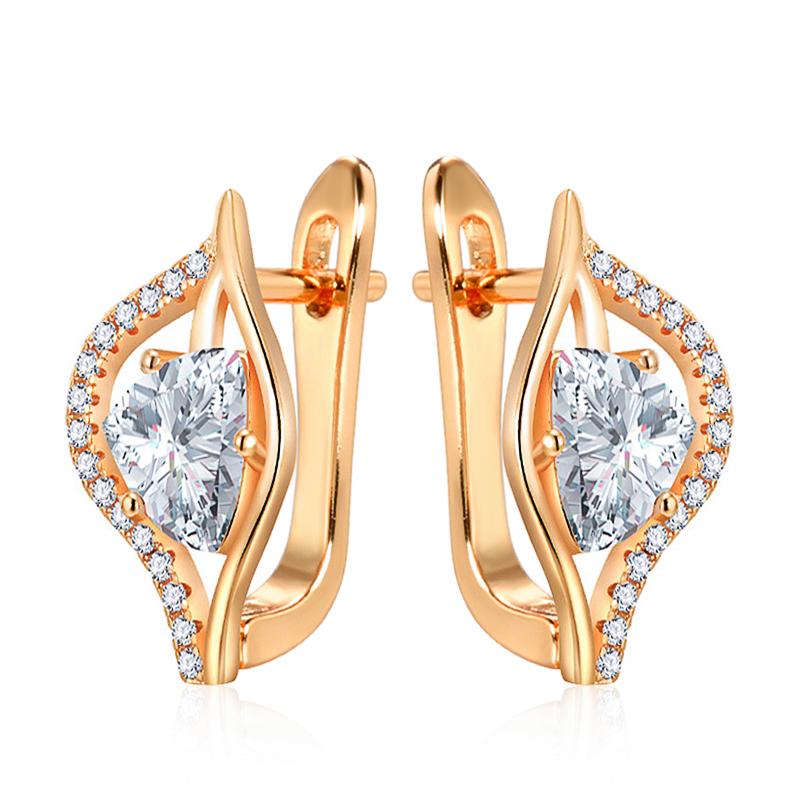 

Trendy Color Wedding Dangle Earrings Micro Wax Inlay Irregular Natural Zircon Earrings For Women Fine Daily Jewelry
