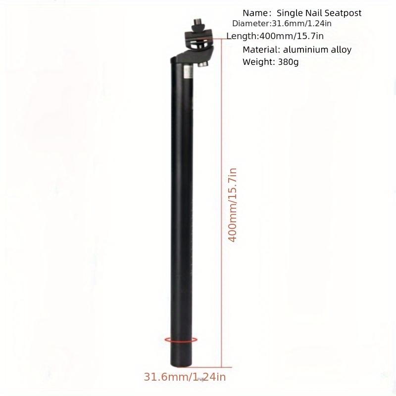 For Mountain Bike Seatpost Aluminium Alloy Extended Single Spike Seatpost 400mm Seatpost Cycling Accessories