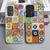 Italian Sicilian Style Floral Pattern Soft Phone Case for Samsung A17 A16 A15 A14 A13 A57 A56 A55 A54 A53 A37 A36 A35 A34 A33 A2