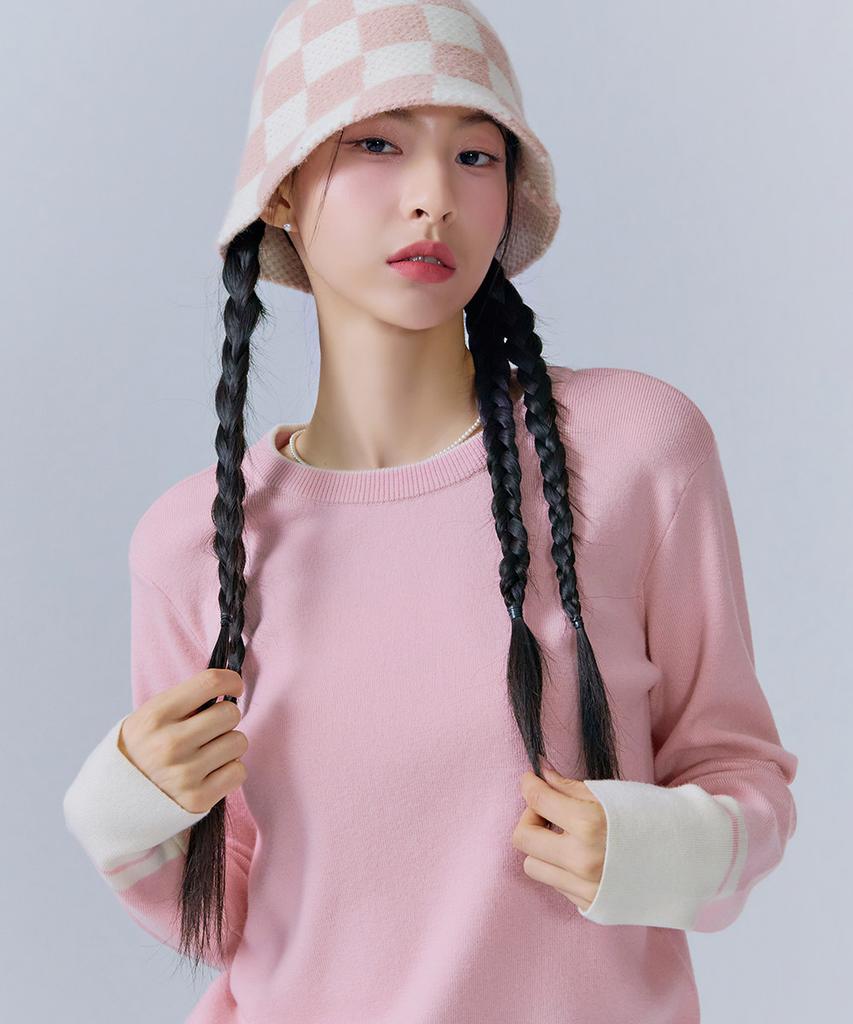 CHASECULT Women'S Color-Block Sleeve Round Sweater-Cfrg5261C0P