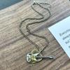 Chain Choker Guitar Pick Necklace Vintage Music Guitar Necklace Punk Rock Pendant  Men and Women