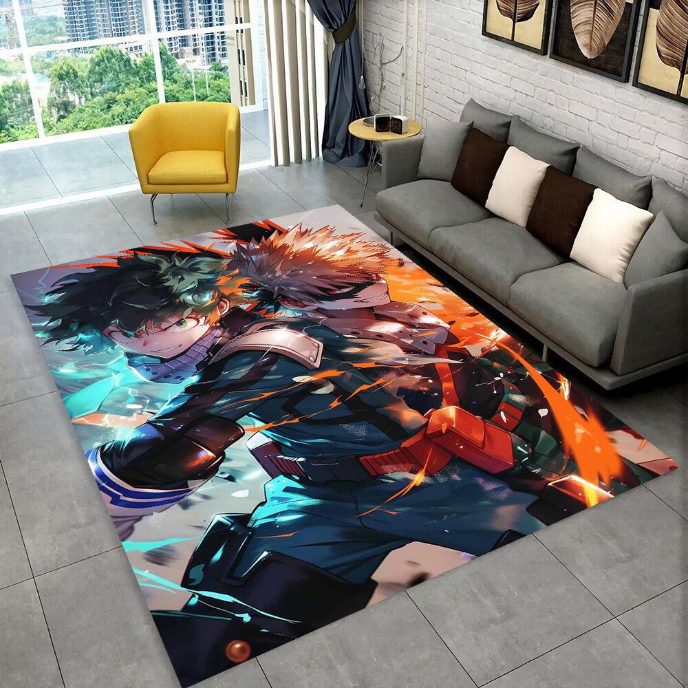 3D Cartoon My Hero Academia Deku Bakugou  Anime Carpet Rug for Living Room Bedroom Home Sofa Decoration,kids Non-slip Floor Mat