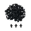 50PCS 8mm Hole Plastic Rivets Fixing Fastener Push Clips Black Fit For Many Cars