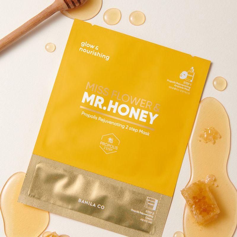 Miss Flower & Mr. Honey Propolis Rejuvenating 2-Step Mask (10 sheets)