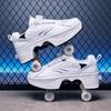 Boys/Girls Skate Roller Shoe Four-wheel Dual-use Roller Skates Double Row Walking Shoes Roller Skates Boys  Skate Shoes Girl Skate Shoes