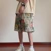 Men's Summer Floral Beach Shorts, American Retro Loose Fit