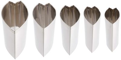 Endo Shoji Commercial Handmade Cake Cutter of Cherry Blossom Petal Stainless Made In BNK09006 (Set 5), Design, 18-8 Steel, Japan,