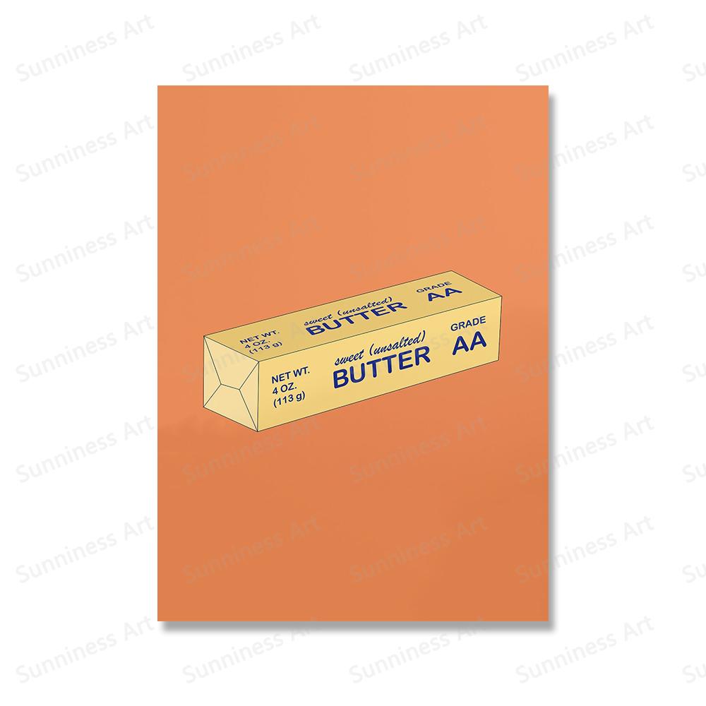 Abstrakte Gänseblümchenblume Kirschvase Poster Küche Essen Butter Kaffee Drucke Wandkunst Leinwandmalerei Dekor Bilder Wohnzimmer