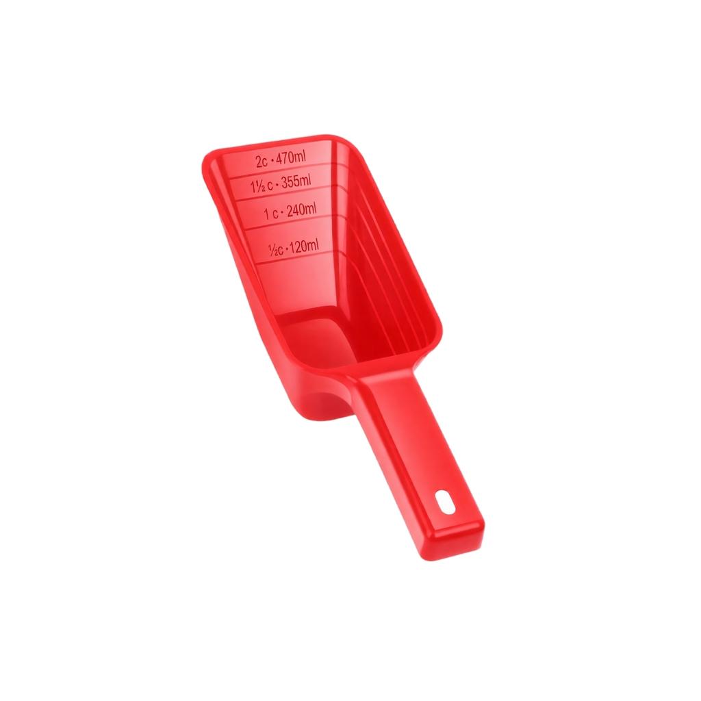 Pet Food Scoop with Measurement Markings Dog Food Shovel Cat Food Measuring Spoon Durable Plastic Material Large Capacity