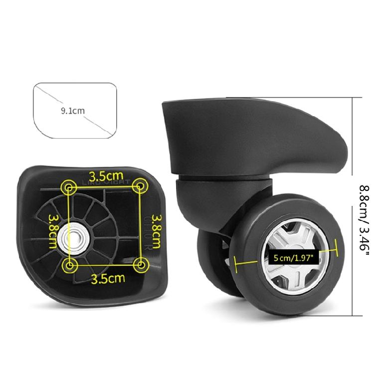 1 Pair Trolley Case Wheels Replacement Luggage Swivels Accessories for Travel