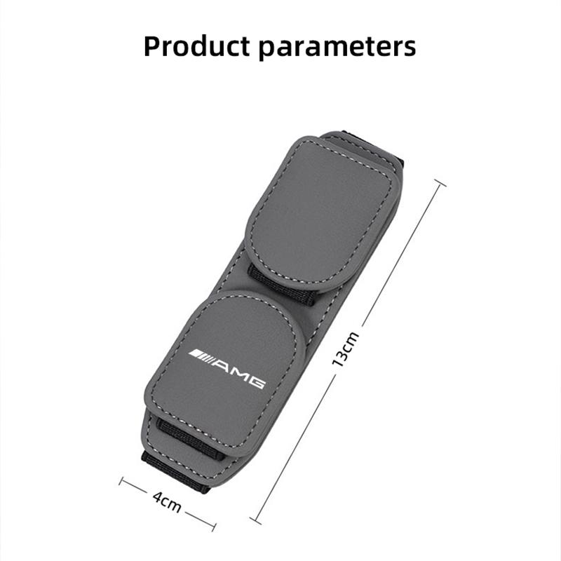 2025 Hot Leather Dual-Clip Glasses Holder Car Magnetic Sunglasses Storage Clip For Mercedes Benz AMG W206 W204 W205 W212 W213 W2