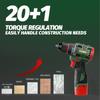 LYUWO 16V Brushless Cordless Electric Drill 70N.m Self-Locking Chuck Power Driver 20+1 Torque Settings 2 Speed Power Tools