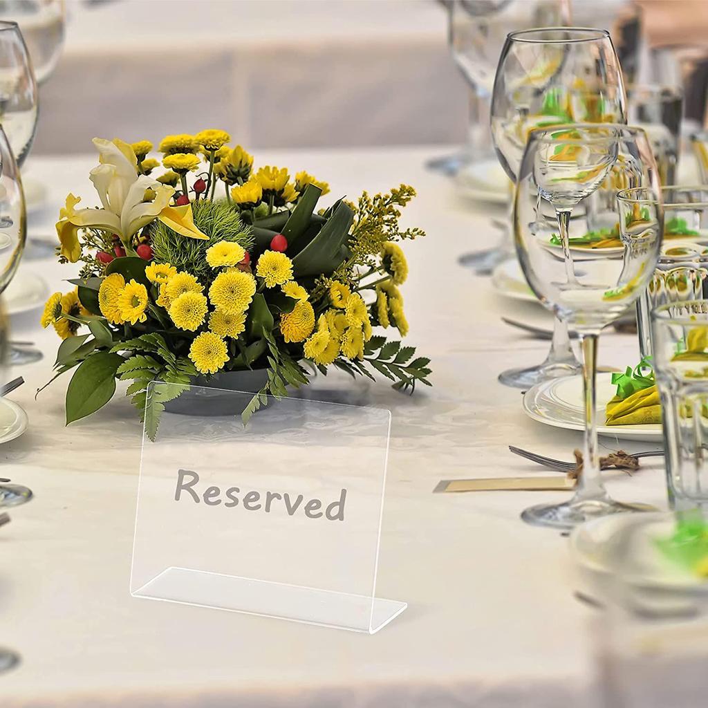 Acrylic Plexiglass Blackboard Sign for Wedding and Party Tabletop Display