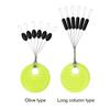 60PCS 10 Group Set Rubber Silicon Space Bean Sea Carp Fly Fishing Black Rubber Oval Stopper Fishing Float Fishing Bobber