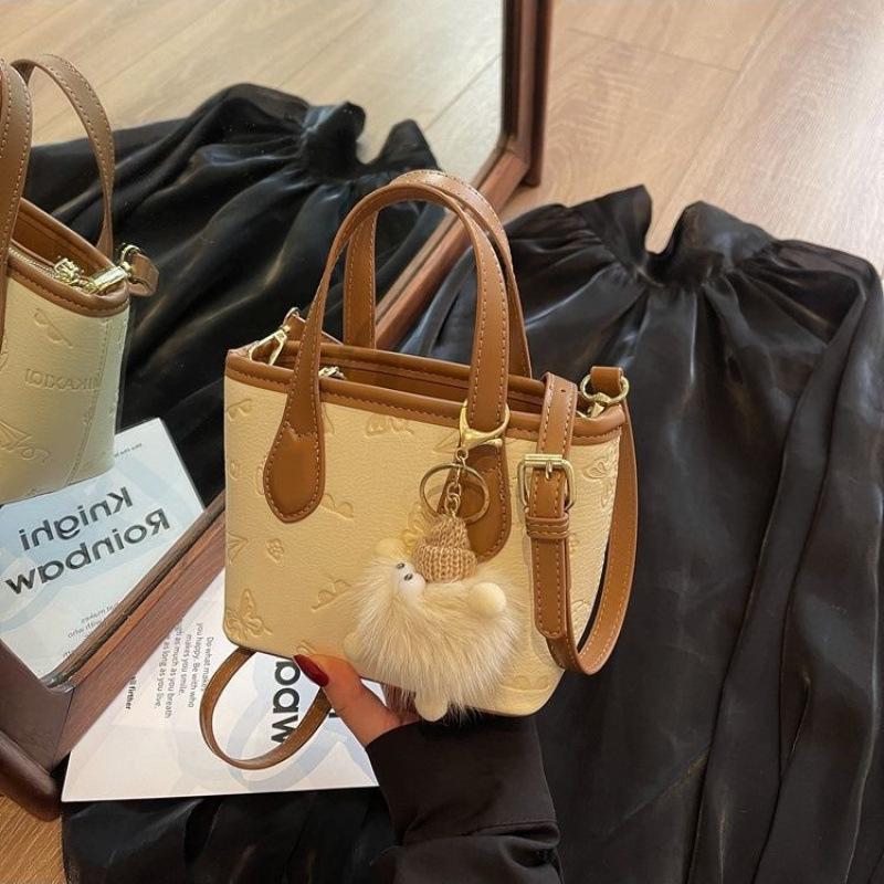 Pink Bucket Bag - Women s Chic Small Crossbody Bag, Light Luxury and Trendy Design