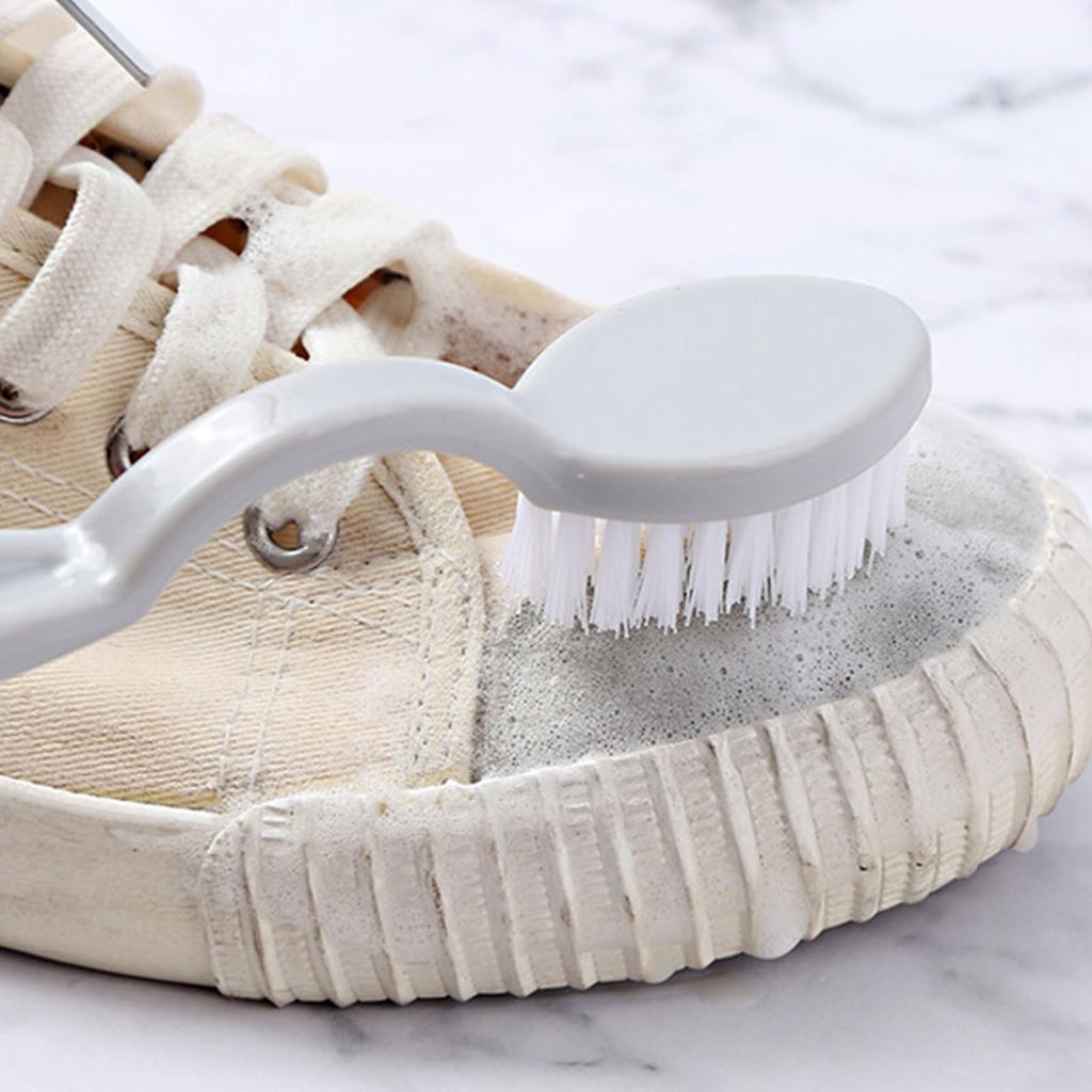 Dual Head Shoe Brush   Handle Cleaning Brush Soft   Hanging Hole Plastic Comfortable Grip Shoe Scruber