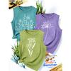 2026New Women's vest3Pieces Dandelion Wildflower Print Simple, Stylish, Casual, Versatile, Comfortable, Soft, Skin-friendly Spring/summer Top S-XXL