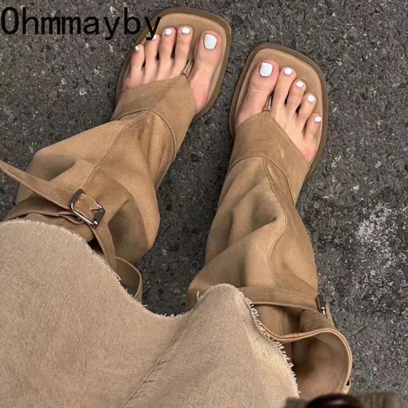 fashion Rome Style Women Western Cowboy Boots Fashion Clip Toe Internal Elevation Spice Girls Outdoor Trouser Boots